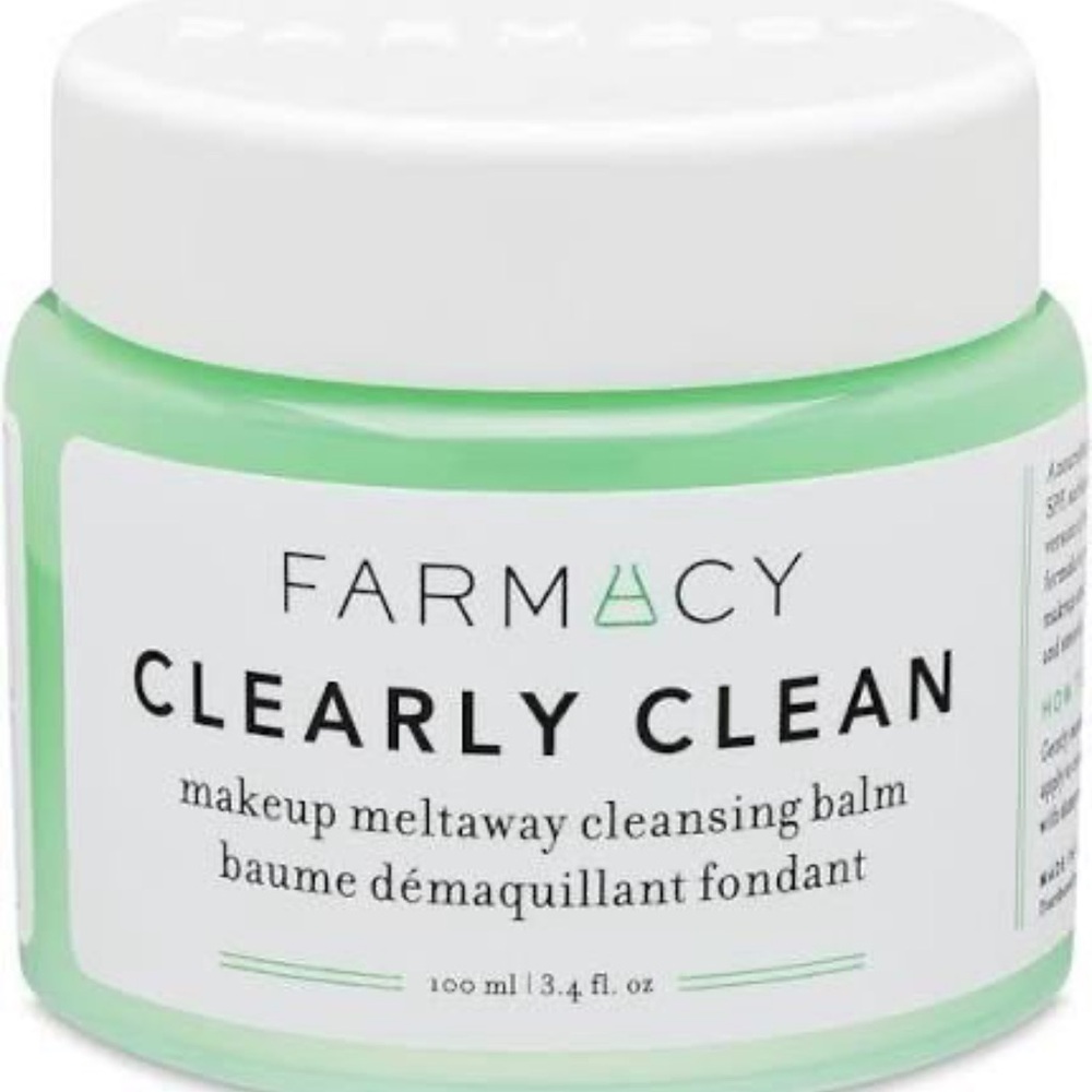 Farmacy Clearly Clean Makeup Meltaway Cleansing Balm - Green and White